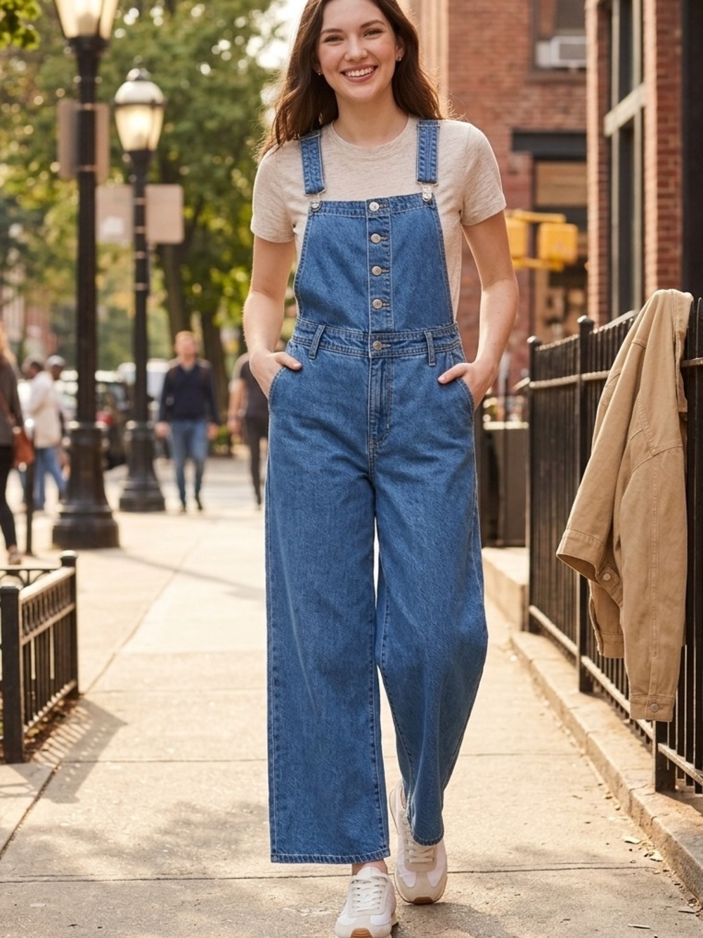 Women's Denim Sailor Overalls - Universal Thread Blue Size 17